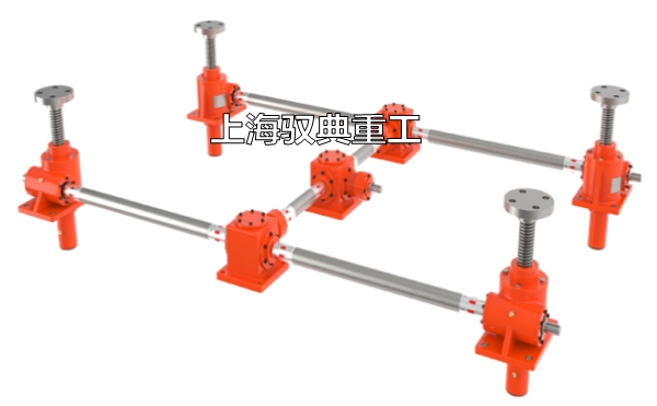 SWL絲桿升降機(jī)平臺(tái)四臺(tái)聯(lián)動(dòng)實(shí)物圖