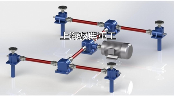SWL絲桿升降機四臺聯動同步升降機構平臺圖片